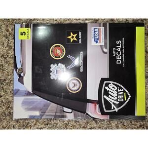 Auto Drive Military Branch Decals - Set of‎ 5 Car Stickers